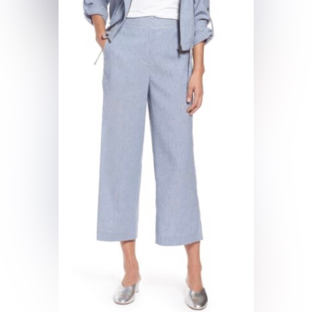 HALOGEN Linen Cropped Pants